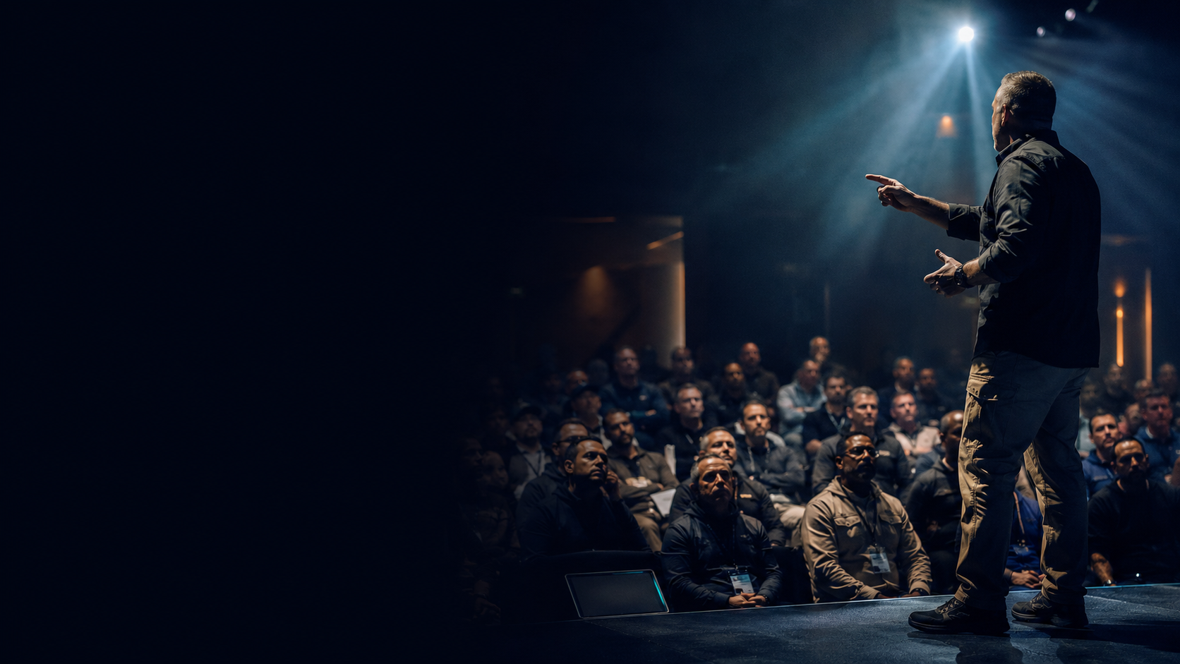 A preparedness instructor guiding a professional audience through a critical decision scenario